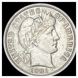 1901-O Silver Barber Dime CLOSELY UNCIRCULATED