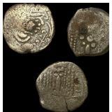 [3 Coins]Paratihara Empire 780-980 AD Silver Drac