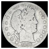 1896-S Silver Barber Half Dollar NICELY CIRCULATED