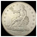 1875-S Silver Trade Dollar CLOSELY UNCIRCULATED