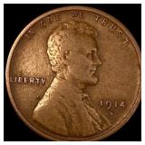 1914-S Lincoln Wheat Cent LIGHTLY CIRCULATED