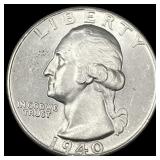 1940 Washington Silver Quarter CHOICE BU