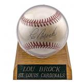 Lou Brock Signed Baseball w/ Cert