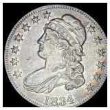 1834 Capped Bust Half Dollar NEARLY UNCIRCULATED