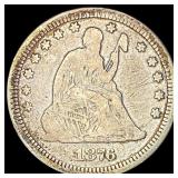 1876-CC Silver Seated Liberty Quarter NICELY CIRCU
