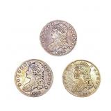 [3 Coins]1832-1836 Capped Bust Half Dollar