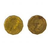 [2 Coins] 1967 Great Britain 3 Pence