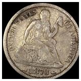 1873 Arrows Seated Liberty Dime LIGHTLY CIRCULATED