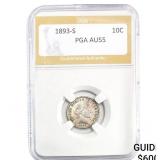 1893-S Barber Dime PGA AU55