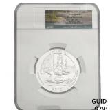 2018P Voyageurs Minnesota 5oz Silver 25C NGC SP70
