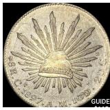 1897Cn AM Mexico Silver 8 Reales CLOSELY UNCIRCULA