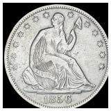 1856-S Silver Half Dollar NEARLY UNCIRCULATED