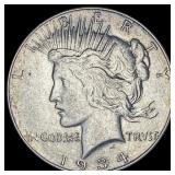 1934 Peace Silver Dollar CHOICE AU