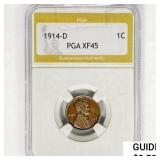 1914-D Wheat Cent PGA XF45