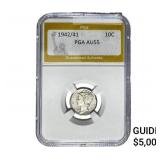 1942/41 Mercury Silver Dime PGA AU55