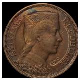 1929 Latvia Silver 5 Lati CLOSELY UNCIRCULATED