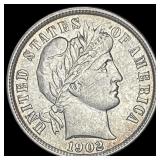 1902 Barber Dime CLOSELY UNCIRCULATED