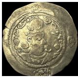 Turko-Hephthites Silver Drachm NEARLY UNCIRCULATE
