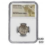 Roman Salonina, AD 254-268 BI Dbl-Denarius NGC