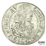 1664 Austria Silver 3 Kreuzer Sigismund CHOICE AU
