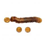 [50 Coins]1956/1958 Wheat Penny Roll