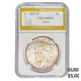 1927-S Silver Peace Dollar PGA MS64