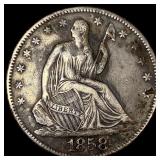 1858-O Silver Half Dollar HIGH GRADE
