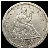 1857-O Seated Liberty Quarter NEARLY UNCIRCULATED