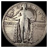 1917-S Silver Standing Liberty Quarter LIGHTLY CIR