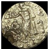 Indo-Sythian 58-12 BC Silver Drach NEARLY UNCIRCU