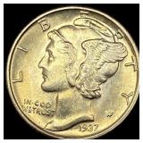 1937-S Silver Mercury Dime CHOICE BU