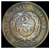 1864 Small Motto Two Cent Piece CIRC