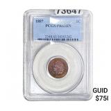 1887 Indian Head Cent PCGS PR63 BN