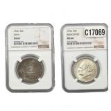 [2 Coins] 1936-1946 Commemerative Coins NGC MS65-6