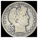 1904-O Silver Barber Half Dollar NICELY CIRCULATED
