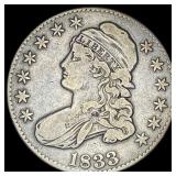 1833 Capped Bust Half Dollar LIGHTLY CIRCULATED