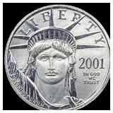 2001 1/10 oz Platinum $10 American Eagle SUPERB GE