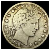 1903-O Silver Barber Half Dollar NICELY CIRCULATED