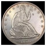 1876 Seated Liberty Half Dollar CLOSELY UNCIRCULAT