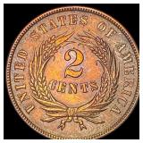1867 Bronze Two-Cent Piece CLOSELY UNCIRCULATED