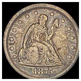 1875-S Silver Twenty Cents LIGHTLY CIRCULATED
