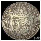1750Mo MM Mexico Silver 8 Reales NEARLY UNCIRCULAT