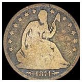 1874 Seated Liberty Half Dollar NICELY CIRCULATED