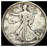 1916-D Walking Liberty Half Dollar LIGHTLY  CIRCU