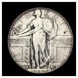1917-S Standing Liberty Quarter Type 1  LIGHTLY C