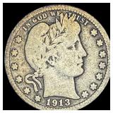 1913 Barber Quarter NICELY CIRCULATED