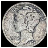 1921-S Silver Mercury Dime LIGHTLY CIRCULATED