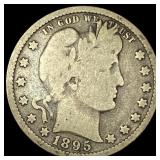 1895 Silver Barber Quarter NICELY CIRCULATED