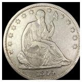 1844-O Silver Half Dollar LIGHTLY CIRCULATED