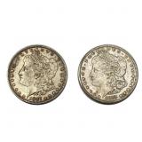 [2 Coins] 1887 Morgan Silver Dollar